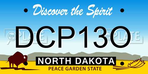DCP13O North Dakota License Plate