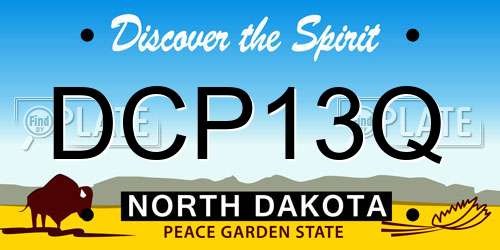 DCP13Q North Dakota License Plate