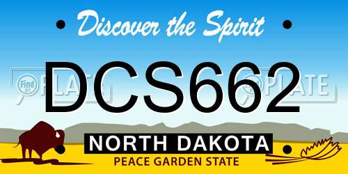 DCS662 North Dakota License Plate