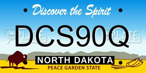 DCS90Q North Dakota License Plate
