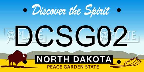 DCSG02 North Dakota License Plate