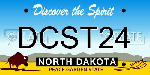 DCST24 North Dakota License Plate