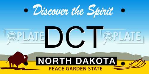 DCT North Dakota License Plate