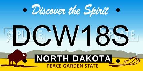 DCW18S North Dakota License Plate
