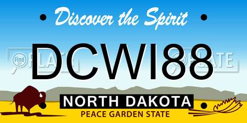 DCWI88 North Dakota License Plate