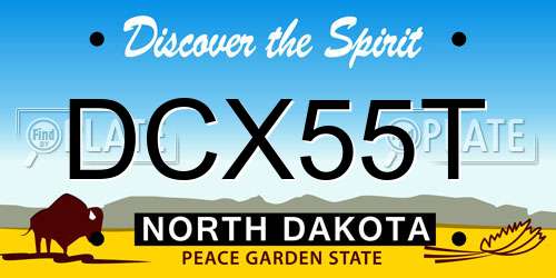 DCX55T North Dakota License Plate