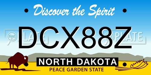 DCX88Z North Dakota License Plate