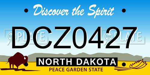 DCZ0427 North Dakota License Plate