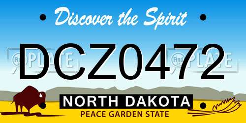 DCZ0472 North Dakota License Plate