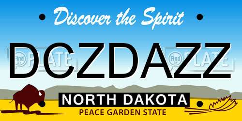 DCZDAZZ North Dakota License Plate