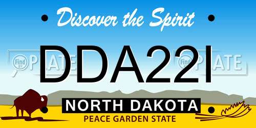 DDA22I North Dakota License Plate
