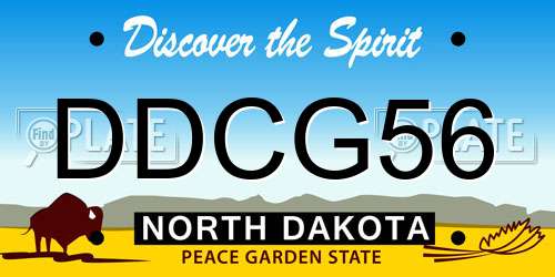 DDCG56 North Dakota License Plate