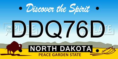 DDQ76D North Dakota License Plate