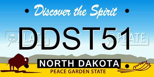 DDST51 North Dakota License Plate