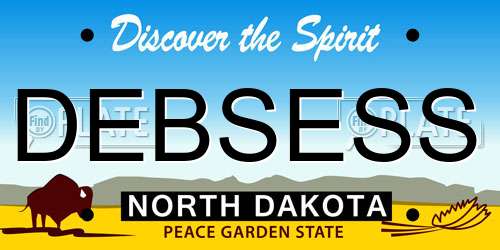 DEBSESS North Dakota License Plate