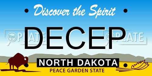 DECEP North Dakota License Plate
