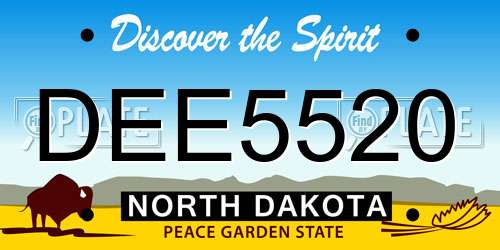 DEE5520 North Dakota License Plate