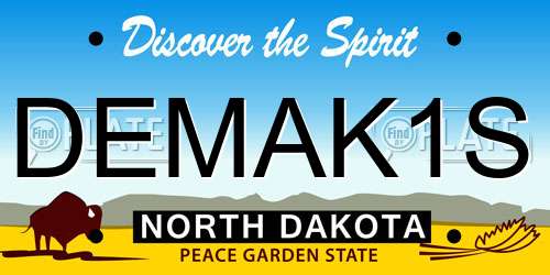 DEMAK1S North Dakota License Plate