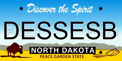 DESSESB North Dakota License Plate