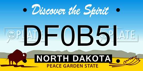 DF0B5I North Dakota License Plate