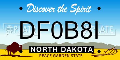 DF0B8I North Dakota License Plate