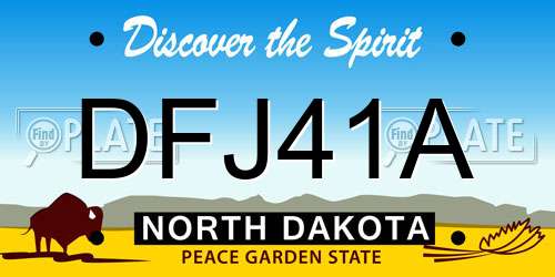 DFJ41A North Dakota License Plate
