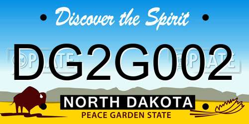 DG2G002 North Dakota License Plate