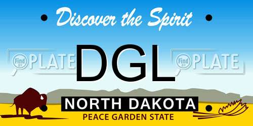 DGL North Dakota License Plate