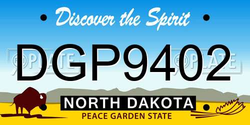 DGP9402 North Dakota License Plate