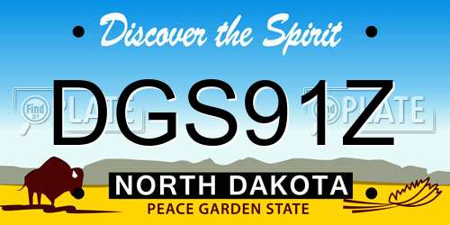 DGS91Z North Dakota License Plate