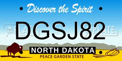 DGSJ82 North Dakota License Plate