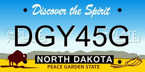DGY45G North Dakota License Plate