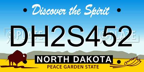 DH2S452 North Dakota License Plate