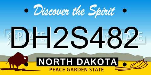 DH2S482 North Dakota License Plate