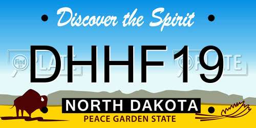 DHHF19 North Dakota License Plate