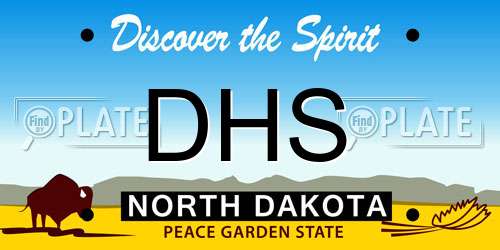 DHS North Dakota License Plate