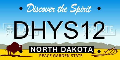 DHYS12 North Dakota License Plate