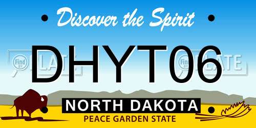 DHYT06 North Dakota License Plate