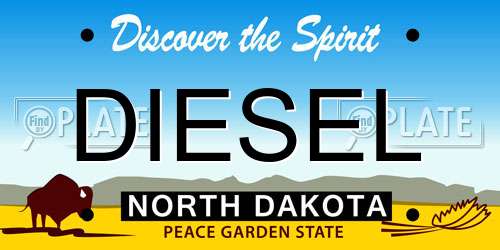 DIESEL North Dakota License Plate
