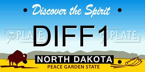 DIFF1 North Dakota License Plate