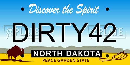 DIRTY42 North Dakota License Plate