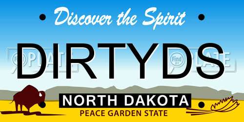 DIRTYDS North Dakota License Plate