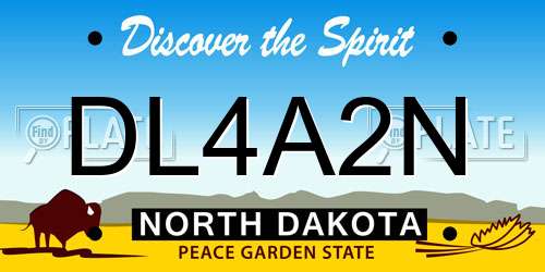 DL4A2N North Dakota License Plate
