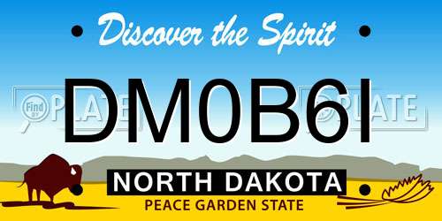 DM0B6I North Dakota License Plate