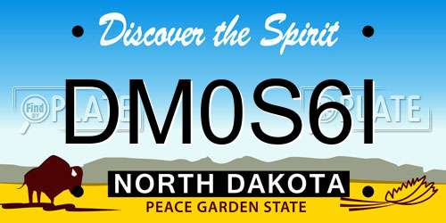 DM0S6I North Dakota License Plate