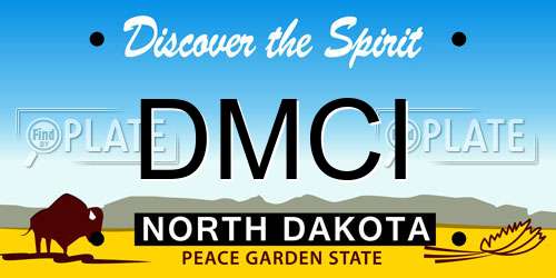DMCI North Dakota License Plate