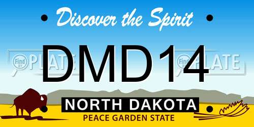 DMD14 North Dakota License Plate
