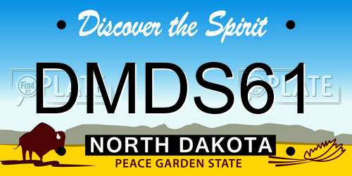 DMDS61 North Dakota License Plate