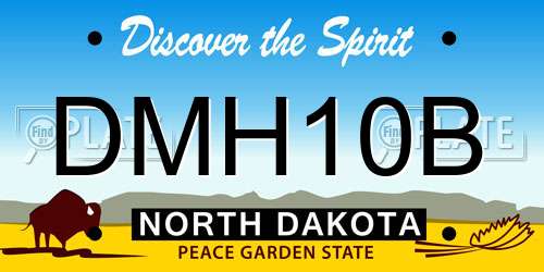 DMH10B North Dakota License Plate