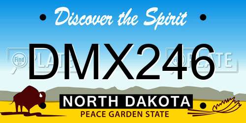 DMX246 North Dakota License Plate